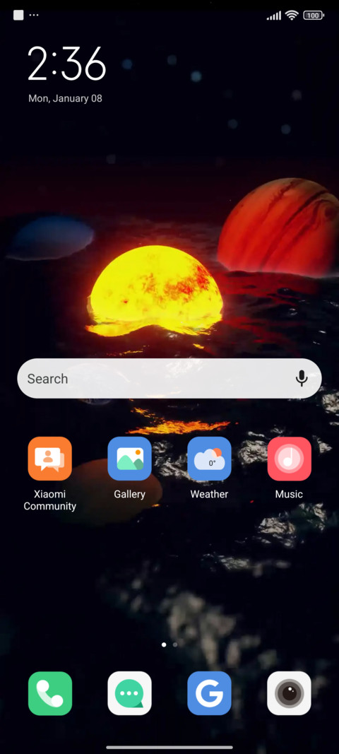Submerged galaxy screenshot