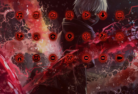  解锁特效 东京喰种【开机动画+三锁屏+音乐界面】 screenshot