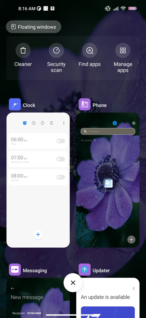 Vinca blue screenshot