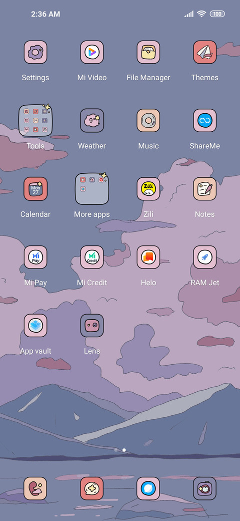 Ukiyo-e clouds screenshot