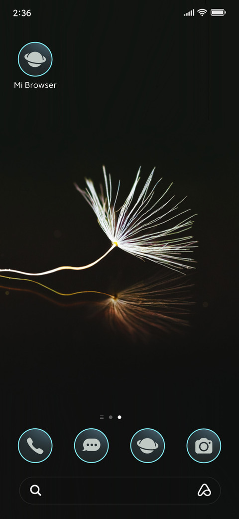 minimal dandelion screenshot
