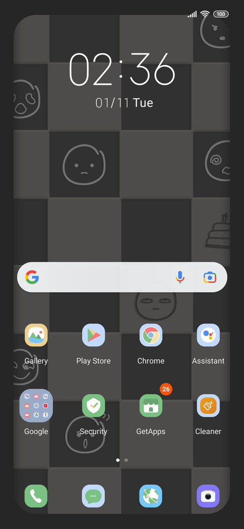 Simple chessboard screenshot