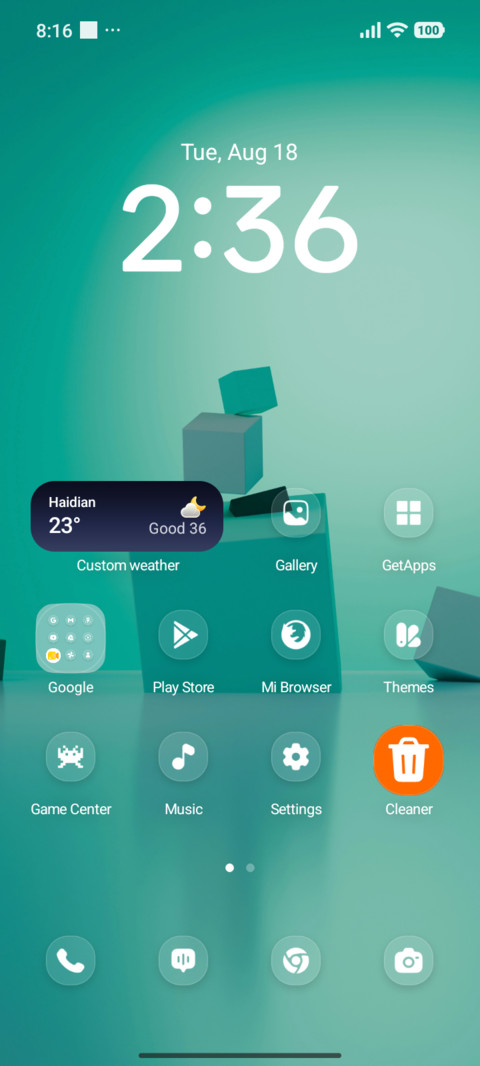 Teal Cubes screenshot