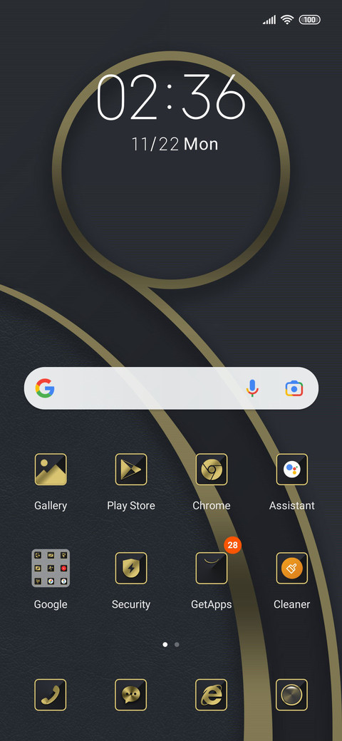 Gold luxury screenshot