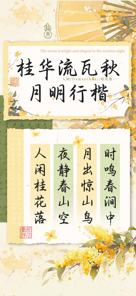 桂华流瓦秋月明行楷 screenshot
