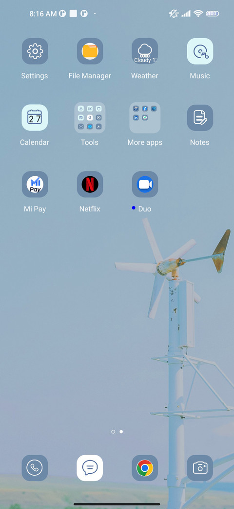 Quiet time widget screenshot