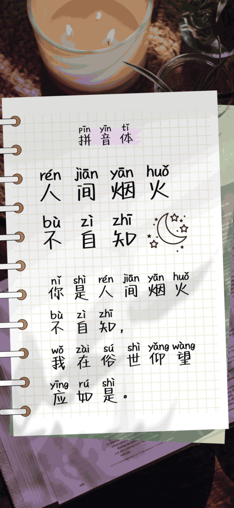 人间烟火不自知拼音 screenshot