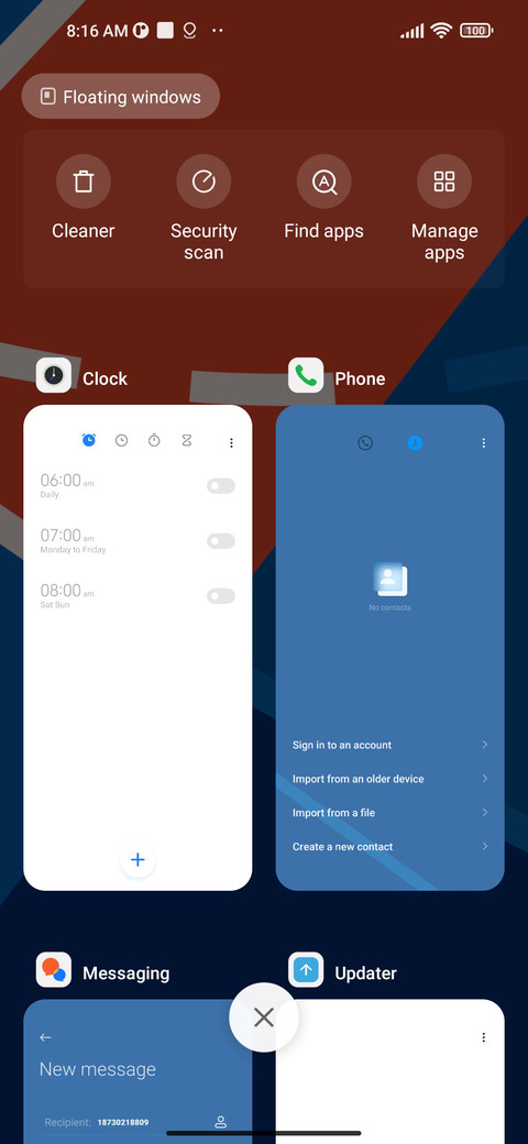 Sundown exercise screenshot