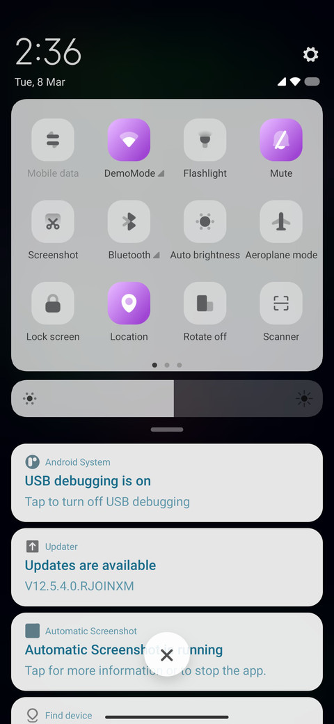 Minimal sam screenshot