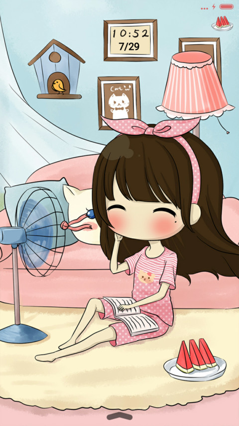  萌星球 小希的休闲夏日（多锁屏） screenshot