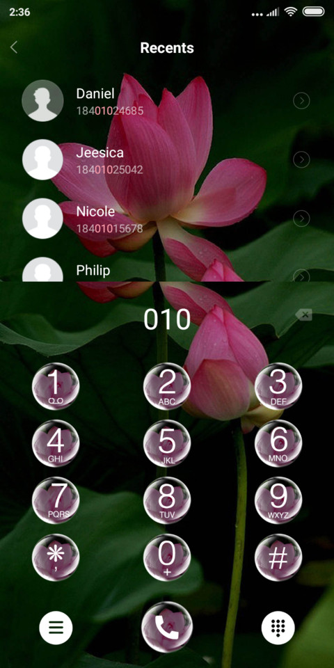 Lotus flower red screenshot