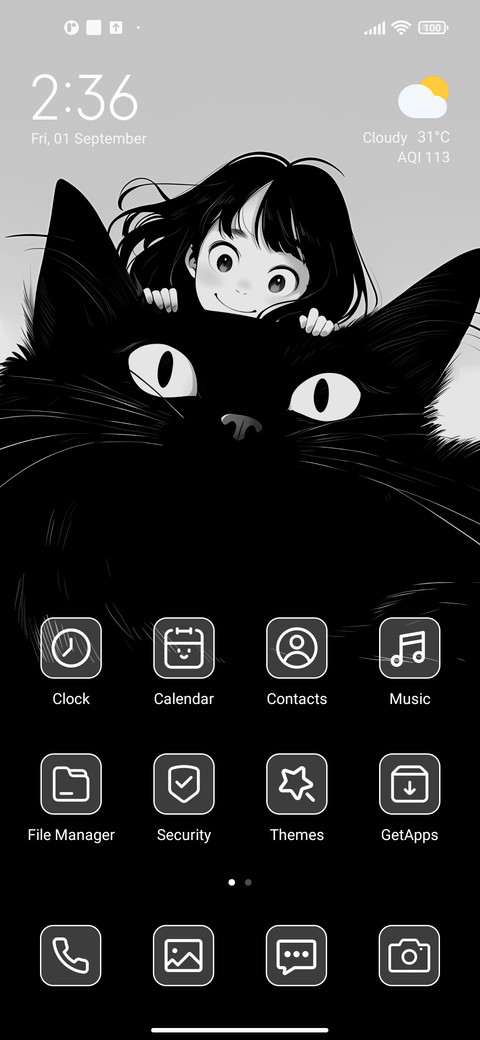 Comic girl and cat screenshot