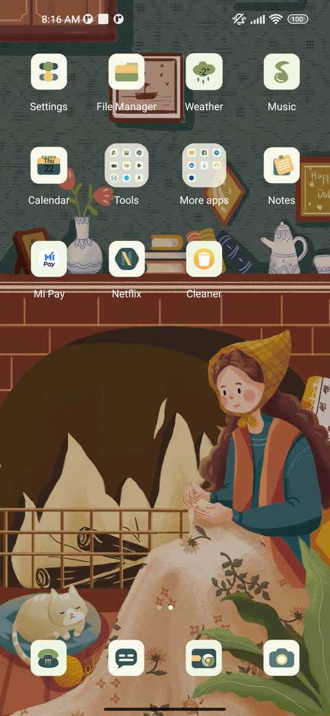 Warm fireplace screenshot