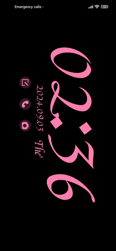 Black Pink Clock screenshot