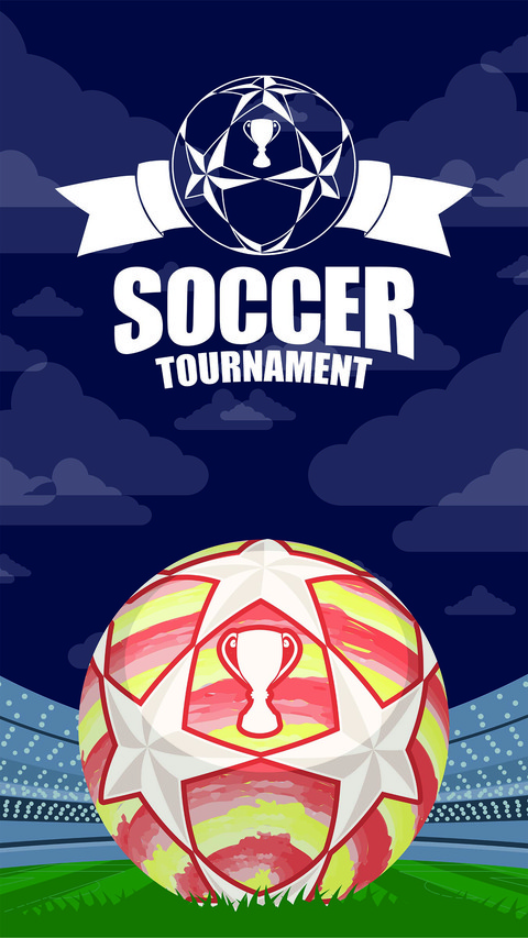 Concept of soccer ball, sport games, football match screenshot