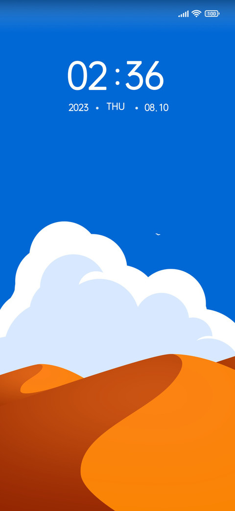 Blue sky desert screenshot