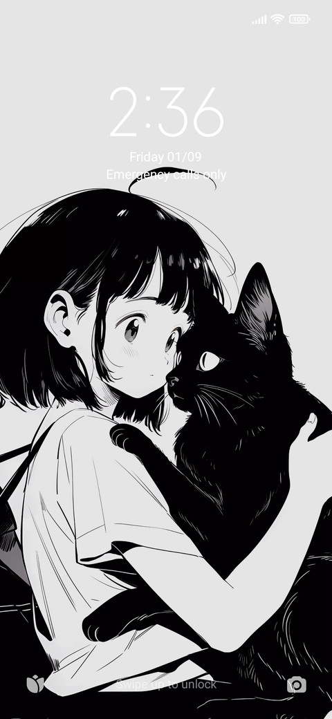 Comic girl and cat screenshot