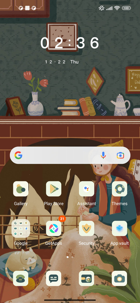 Warm fireplace screenshot