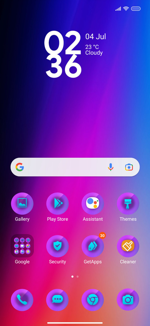Gradient light screenshot