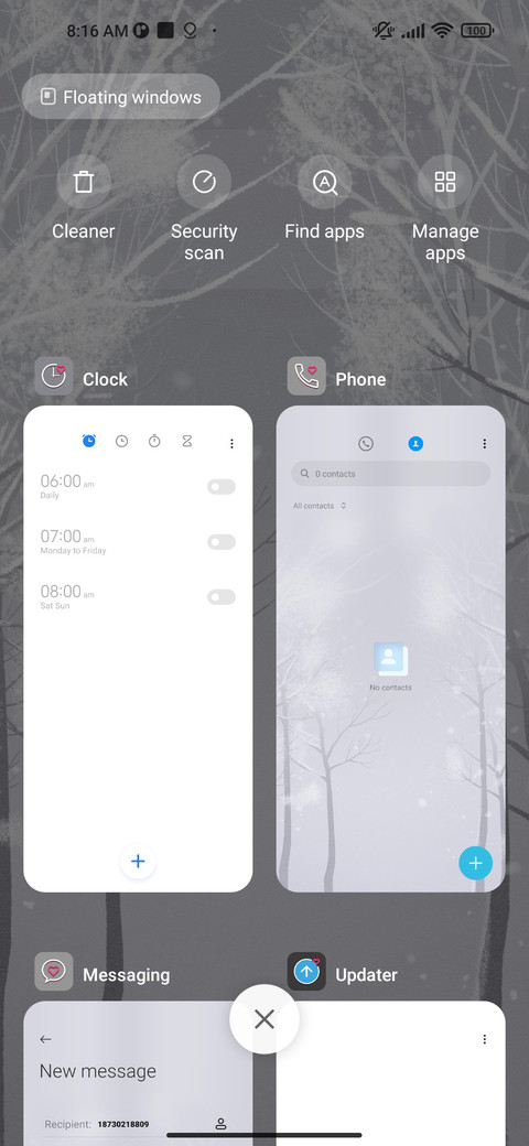 Grey snow screenshot