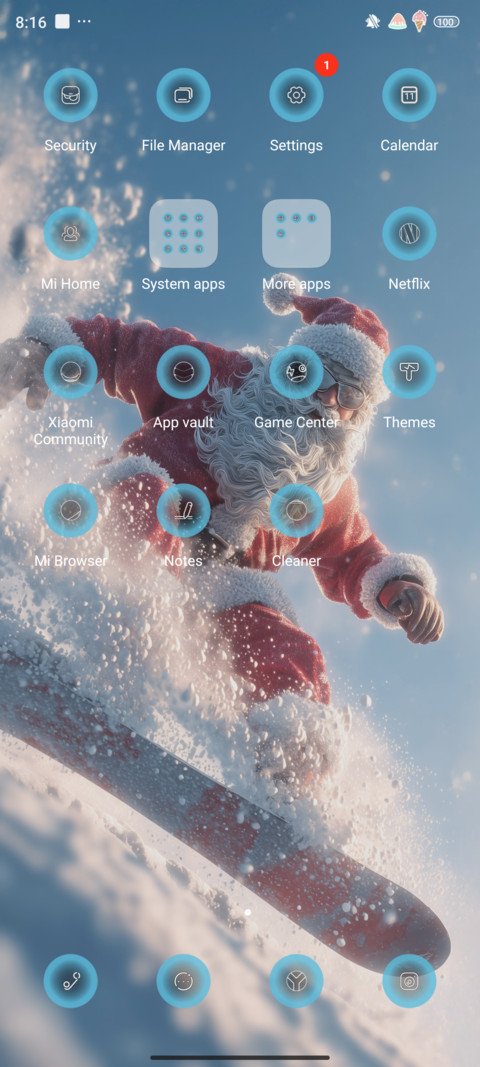 Skiing Santa screenshot