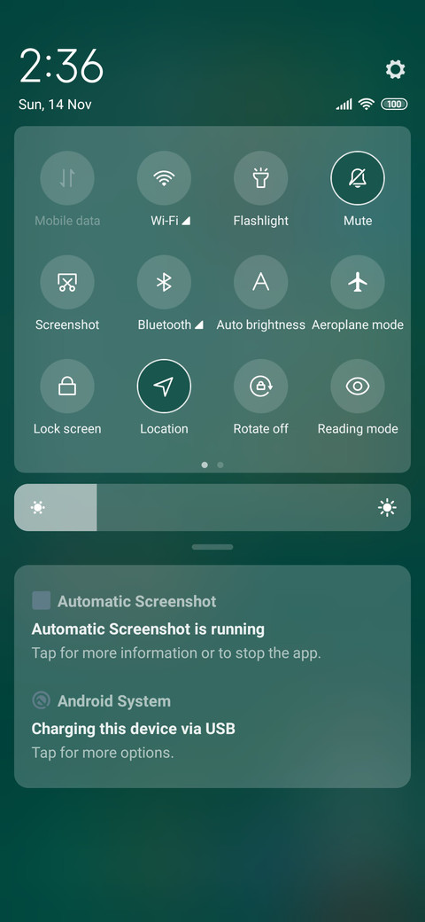 Call beacon screenshot