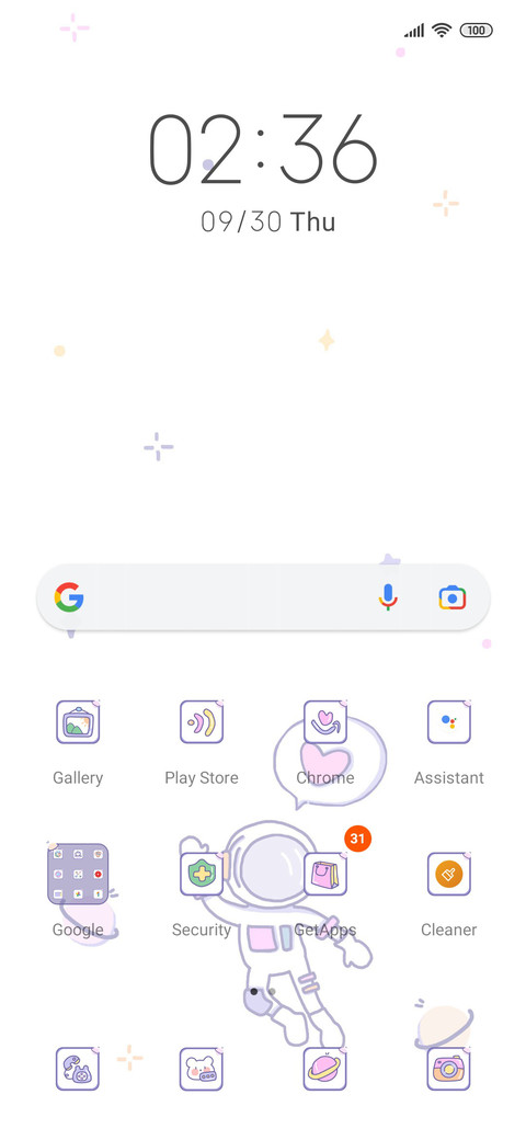 Color astronaut screenshot