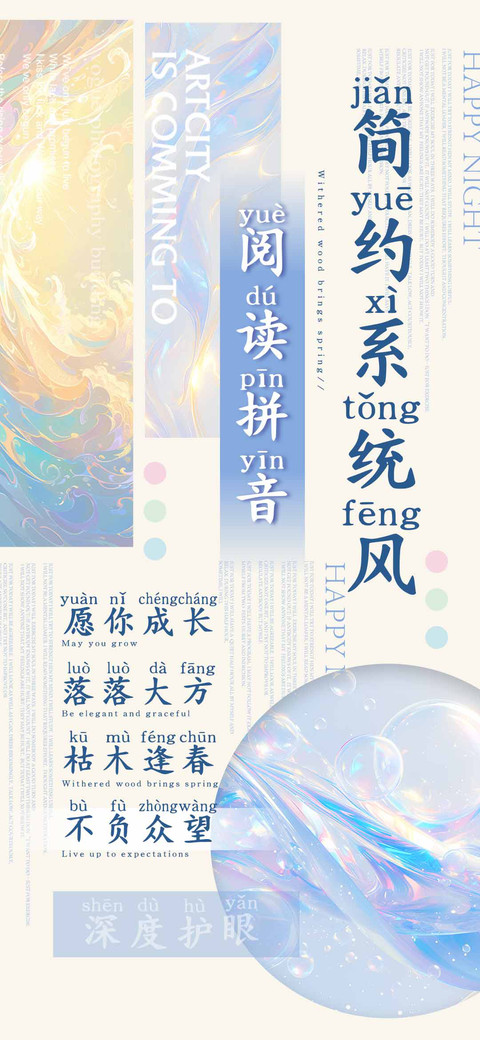 简约系统风阅读拼音 screenshot