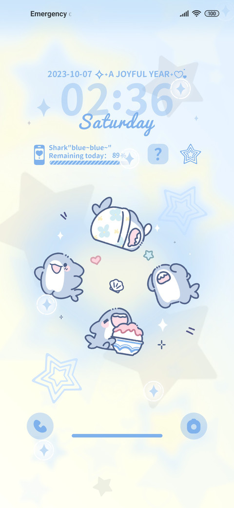Shark Shake Clock screenshot