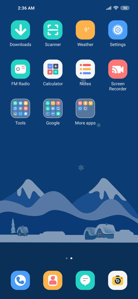 snowing screenshot