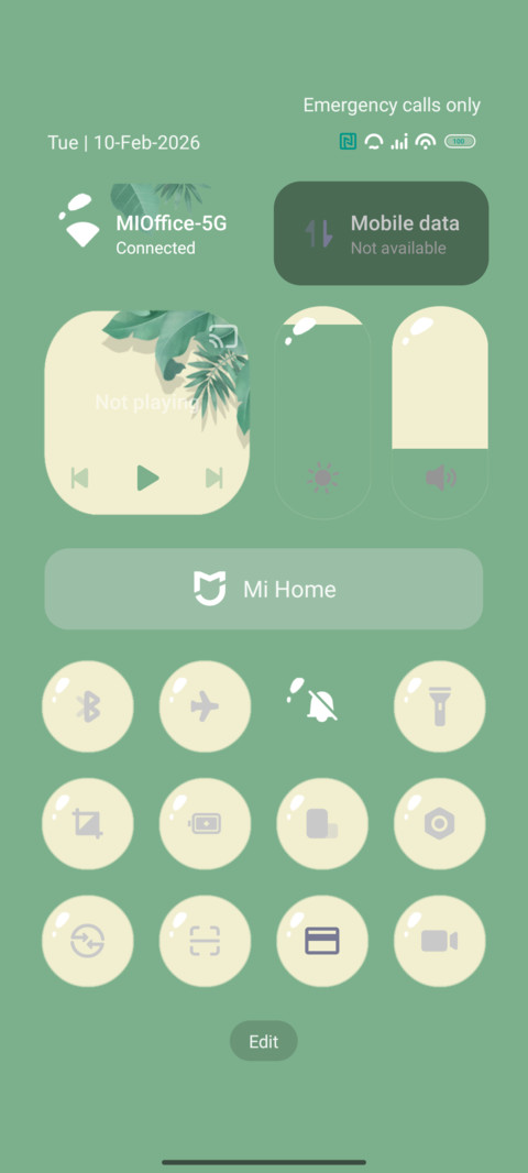Light green screenshot