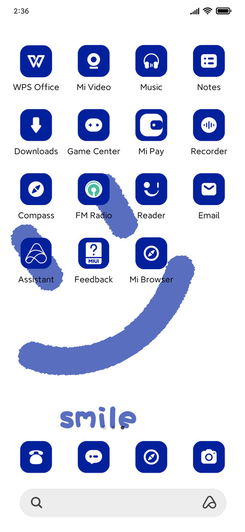 Smile Klein Blue screenshot