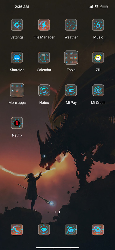Dragon in fire screenshot