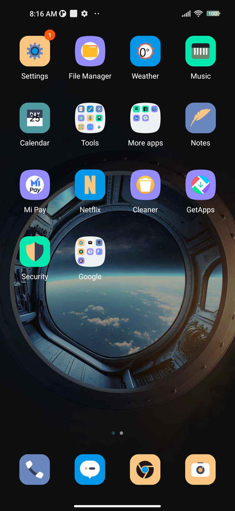 Empty window screenshot