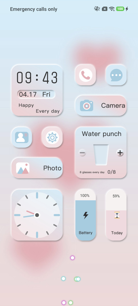 Pink Blue Minimal screenshot