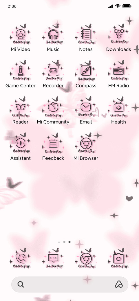 Pink butterfly screenshot