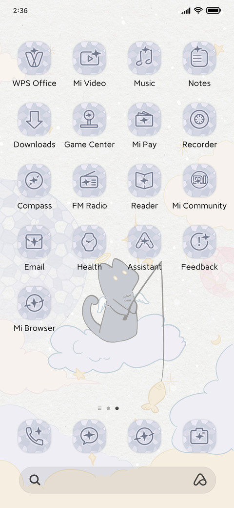 Cloud snow fishing screenshot