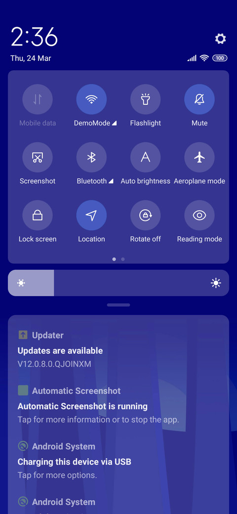 Klein blue morning screenshot