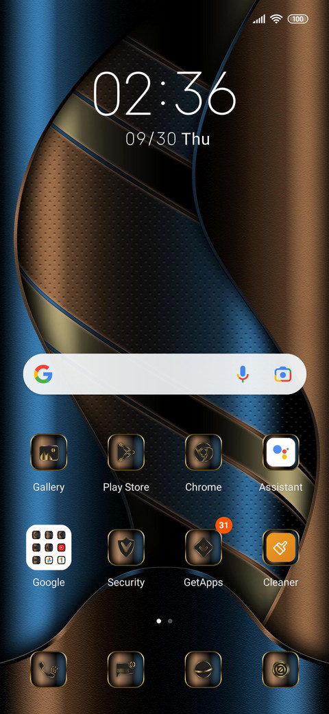 Luxury blue screenshot