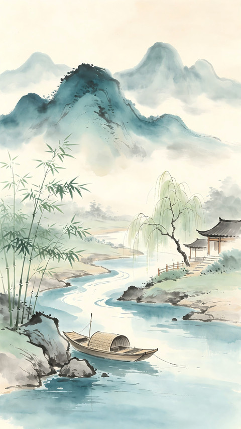 一叶扁舟入山水 screenshot