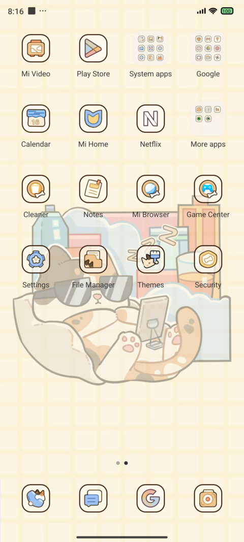 Mobile cat dual screenshot