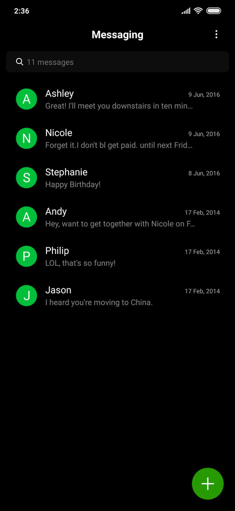 Material Green_DWM3 screenshot