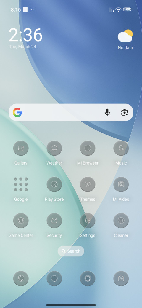 Super Phone UI screenshot