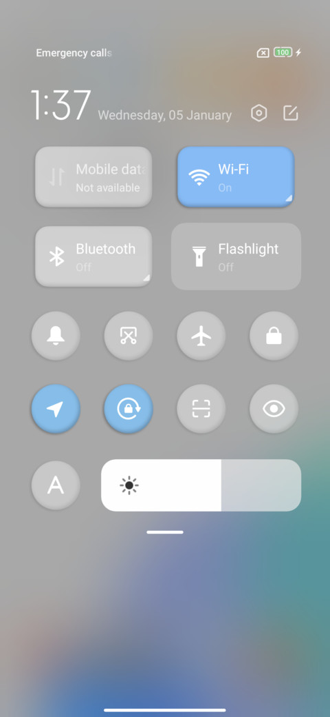 Light white screenshot