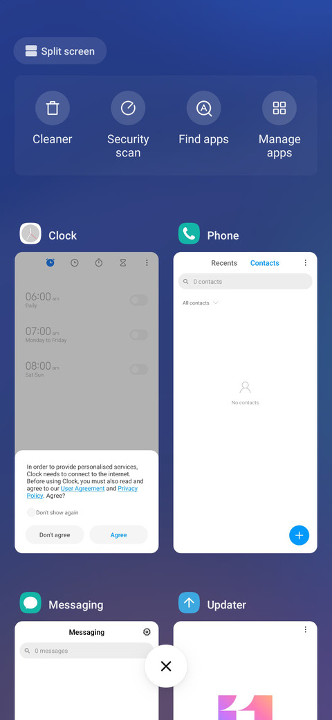 Glass clock screenshot