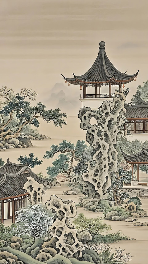 丹青勾勒，庭院清幽 screenshot