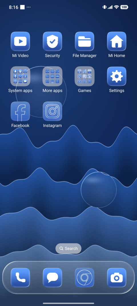 Blue Real Glass screenshot
