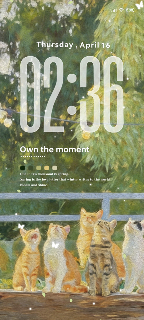 油画 春日猫语 screenshot