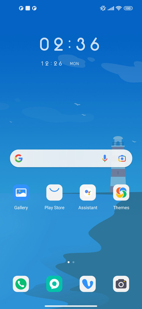 Blue sky seaside screenshot