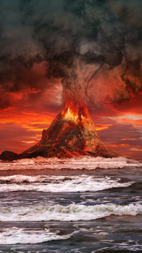 火山喷发-拍信图库 screenshot